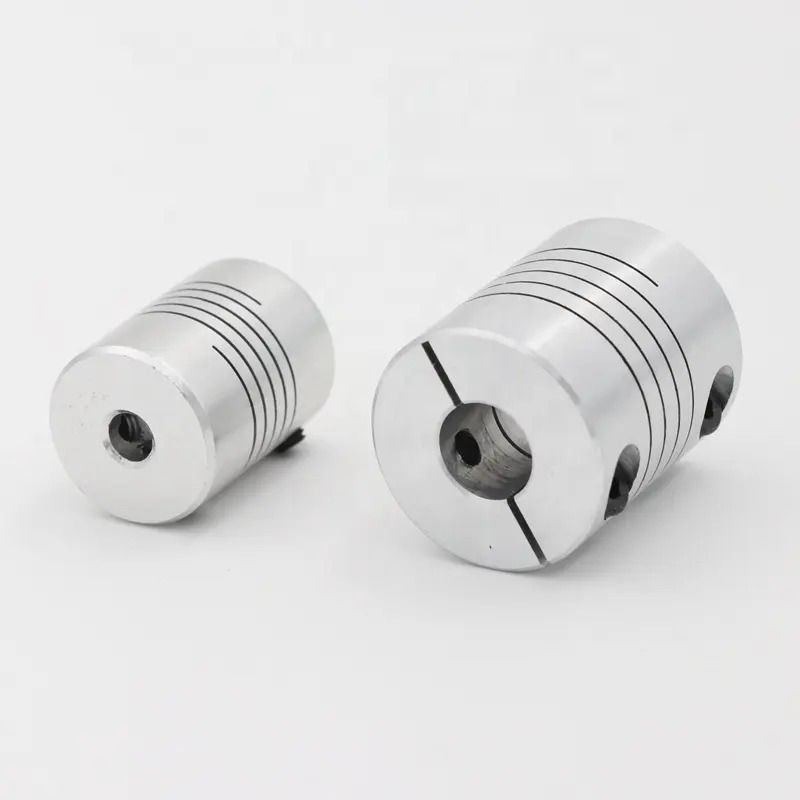 25mm OD x 30mm Length Aluminum Flexible Coupling, Bore Sizes 5-12mm