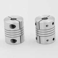 25mm OD x 30mm Length Aluminum Flexible Coupling, Bore Sizes 5-12mm